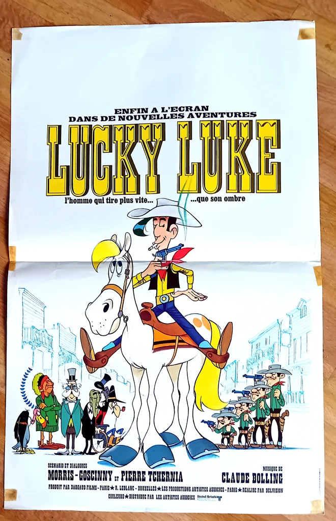 Affiche ciné Lucky Luke Morris Goscinny 40X60 1971